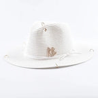 SUMMER STRAW HAT WITH LETTER Test
