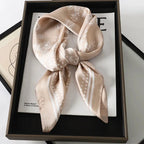 LUXURY PLAID SILK-LIKE SQUARE SCARF Test