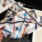LUXURY CHAIN PRINT SILK-LIKE SCARF Test