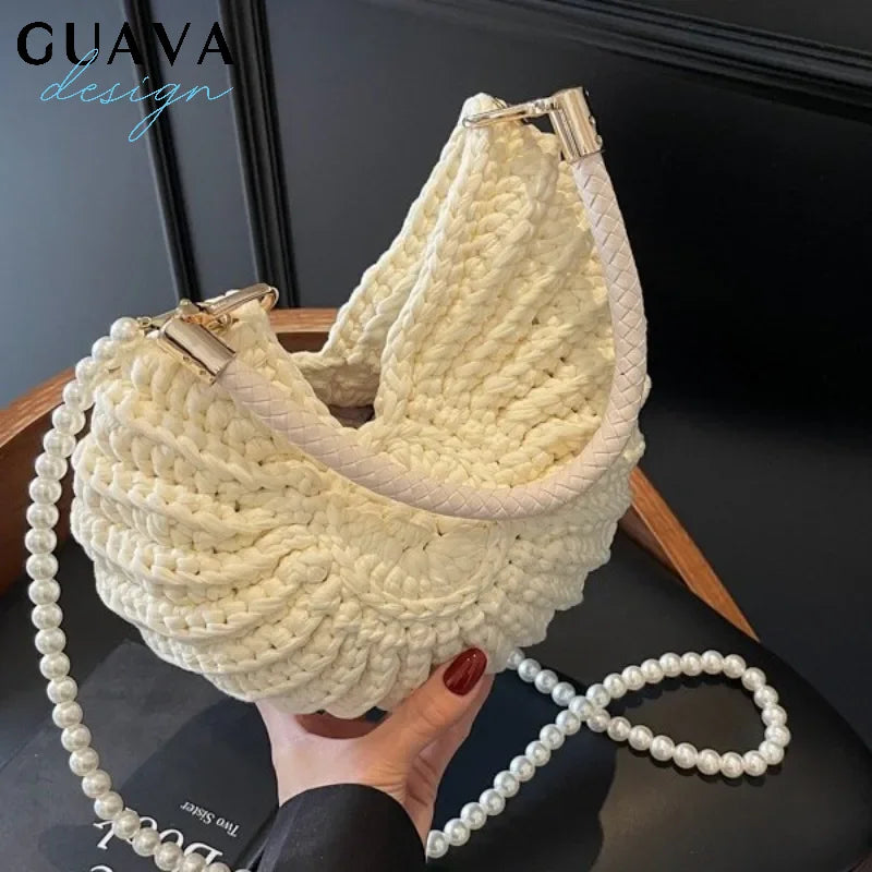 CREATIVE CONCH SHAPE CROCHET SHOULDER BAG