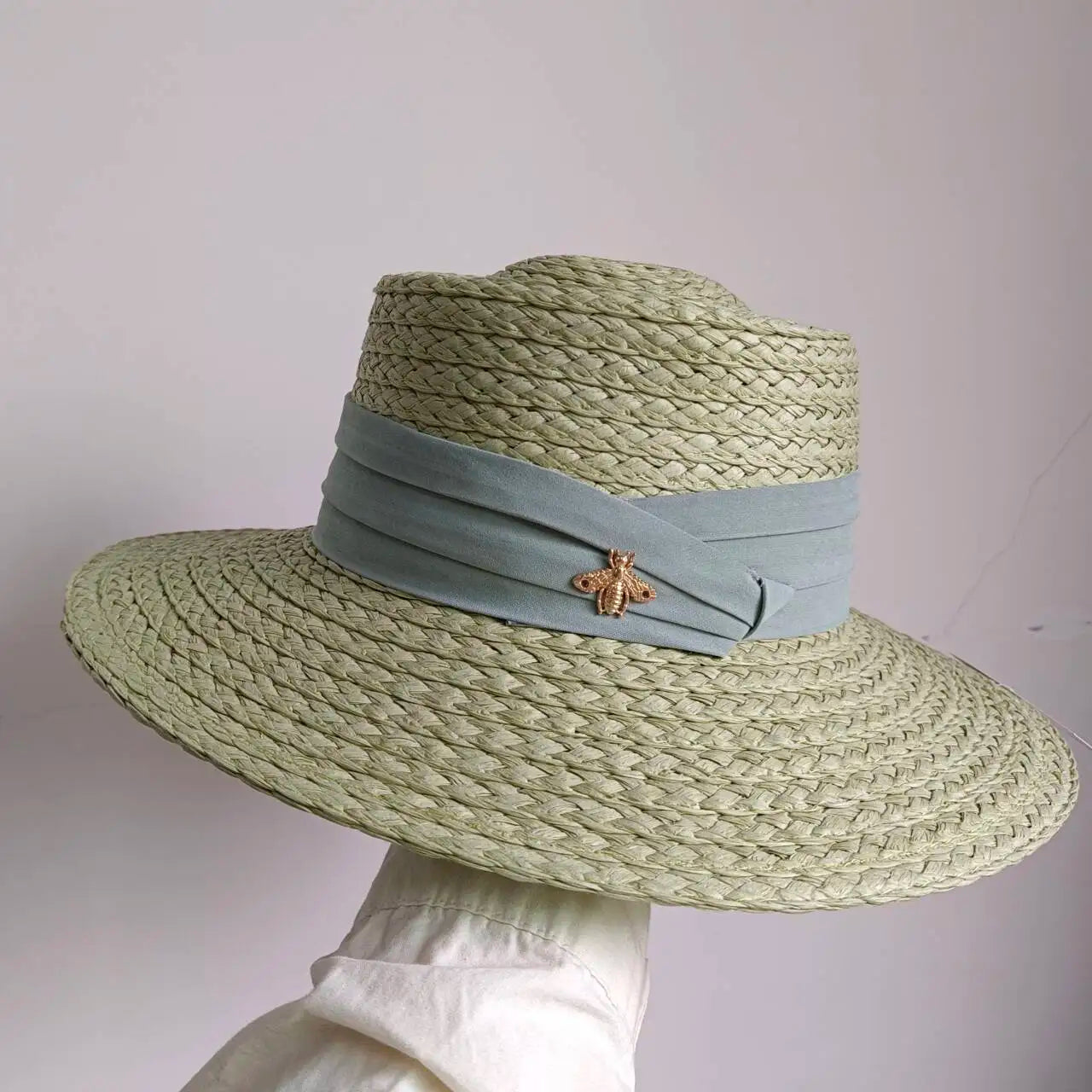 SUMMER STRAW HAT FLAT TOP