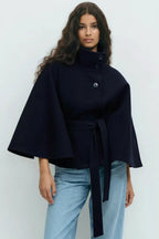 VINTAGE CAPE JACKET WITH BELT SOLELII