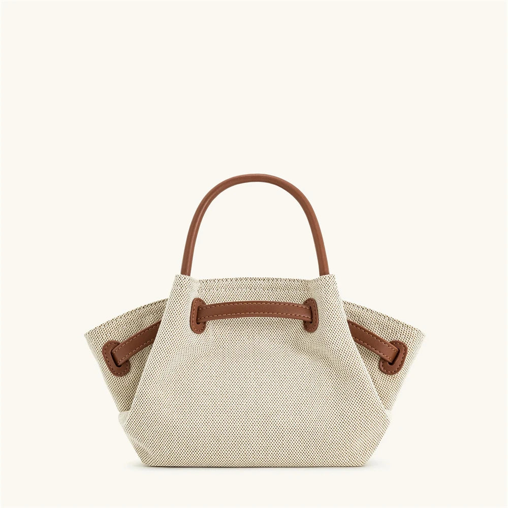 MINI VEGAN LEATHER CROSSBODY TOTE BAG