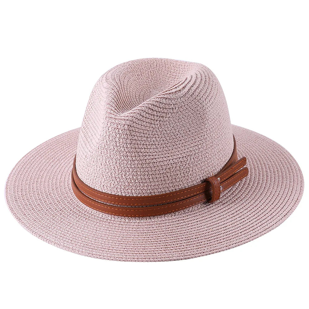 NATURAL PANAMA STRAW FEDORA HAT