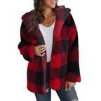 PLAID HOODED ZIPPER JACKET SOLELII