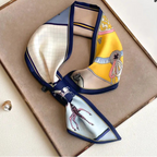 SATIN SILK PRINT NECKERCHIEF SCARF Test