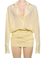 SHEER PATCHWORK MINI BODYCON DRESS SOLELII