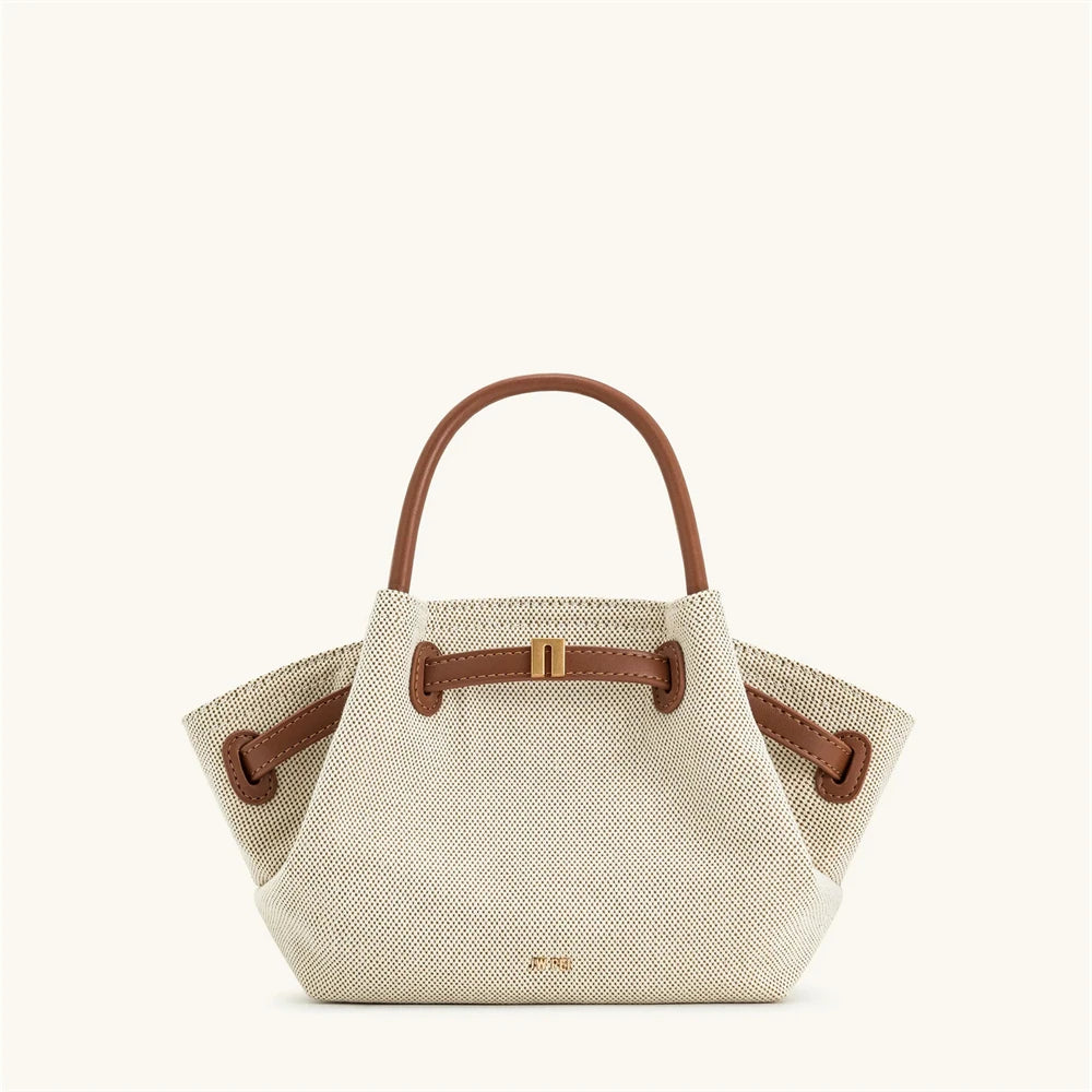 MINI VEGAN LEATHER CROSSBODY TOTE BAG