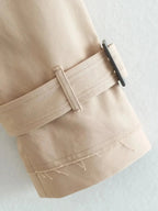 CROPPED DOUBLE-BREASTED TRENCH JACKET SOLELII