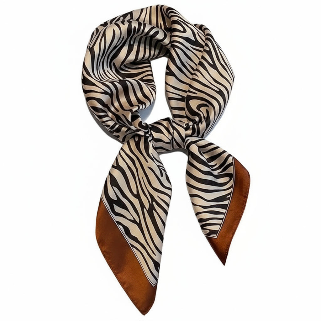 CHAIN PRINT SILK NECK SCARF Test