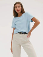 BASIC LOOSE COTTON SUMMER TEE SOLELII