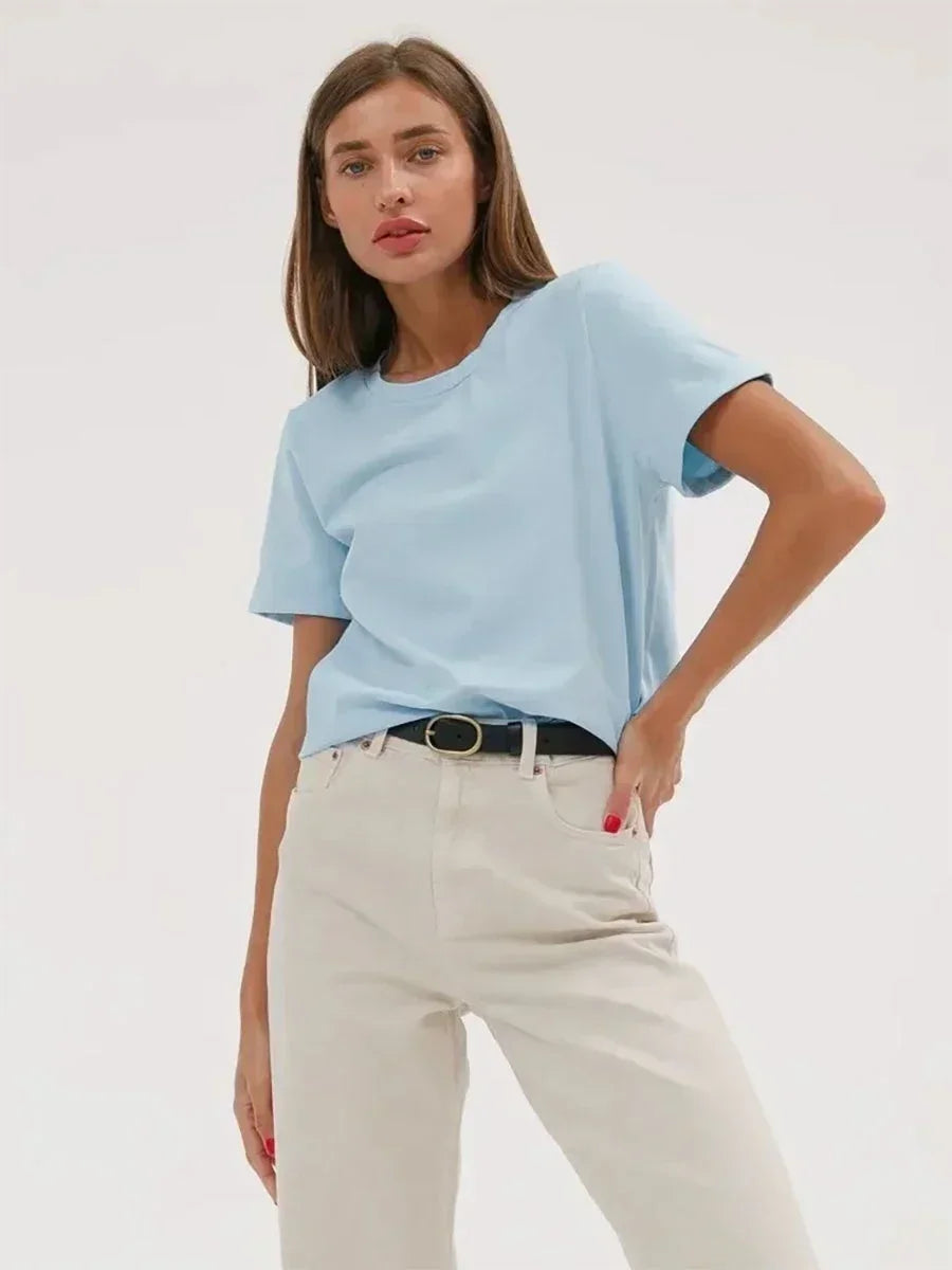 SUMMER COTTON LOOSE WOMEN'S T-SHIRT