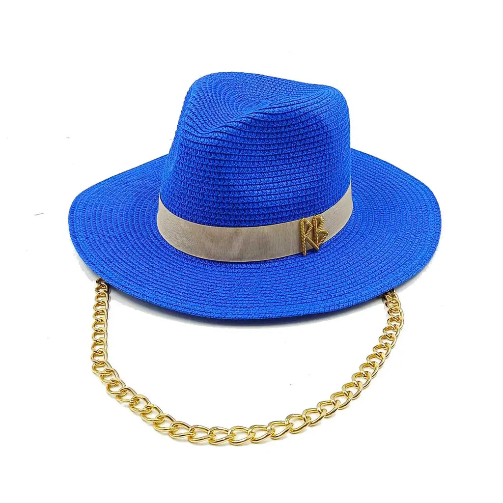 SUMMER STRAW HAT FLAT TOP
