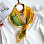 SATIN SILK PRINT NECKERCHIEF SCARF Test