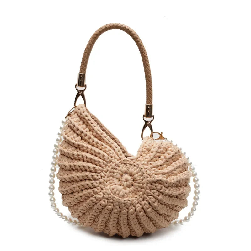 CREATIVE CONCH SHAPE CROCHET SHOULDER BAG