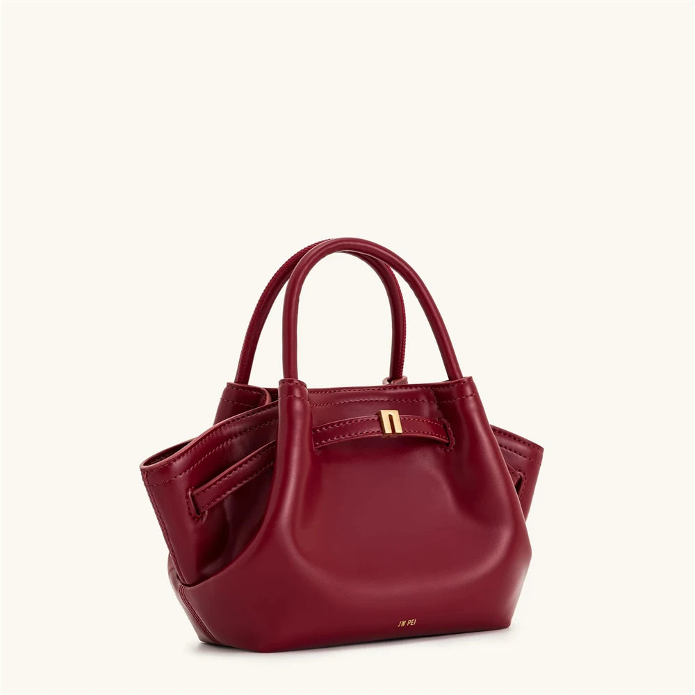 MINI VEGAN LEATHER CROSSBODY TOTE BAG