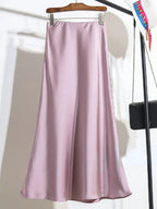 KOREAN SATIN FISHTAIL HIGH WAIST SKIRT SOLELII