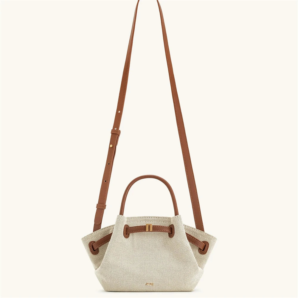 MINI VEGAN LEATHER CROSSBODY TOTE BAG