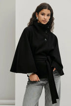 VINTAGE CAPE JACKET WITH BELT SOLELII