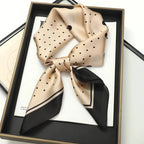 WOMEN'S SILK-LIKE SQUARE SCARF SOLELII