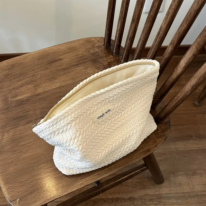 WOVEN POLYESTER TRAVEL COSMETIC BAG