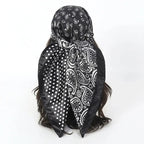 SATIN PRINT MULTIFUNCTIONAL SQUARE SCARF Test