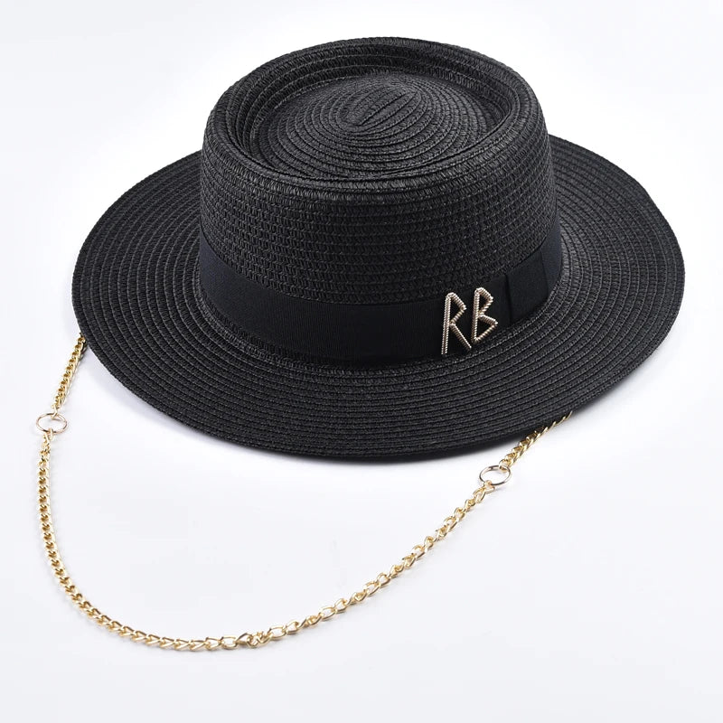 SUMMER STRAW HAT WITH RIBBON