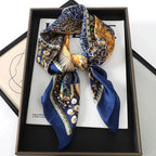WOMEN'S SILK-LIKE SQUARE SCARF SOLELII