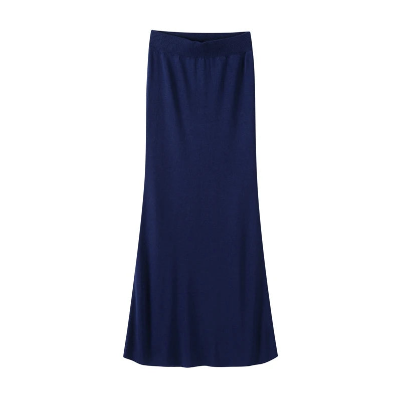 KNIT WAISTCOAT & MIDI SKIRT SET