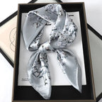 WOMEN'S SILK-LIKE SQUARE SCARF SOLELII