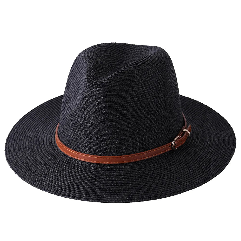 NATURAL PANAMA STRAW FEDORA HAT