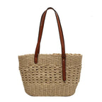 BOHEMIAN RATTAN WOVEN TOTE BAG SOLELII