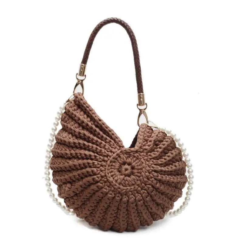CREATIVE CONCH SHAPE CROCHET SHOULDER BAG