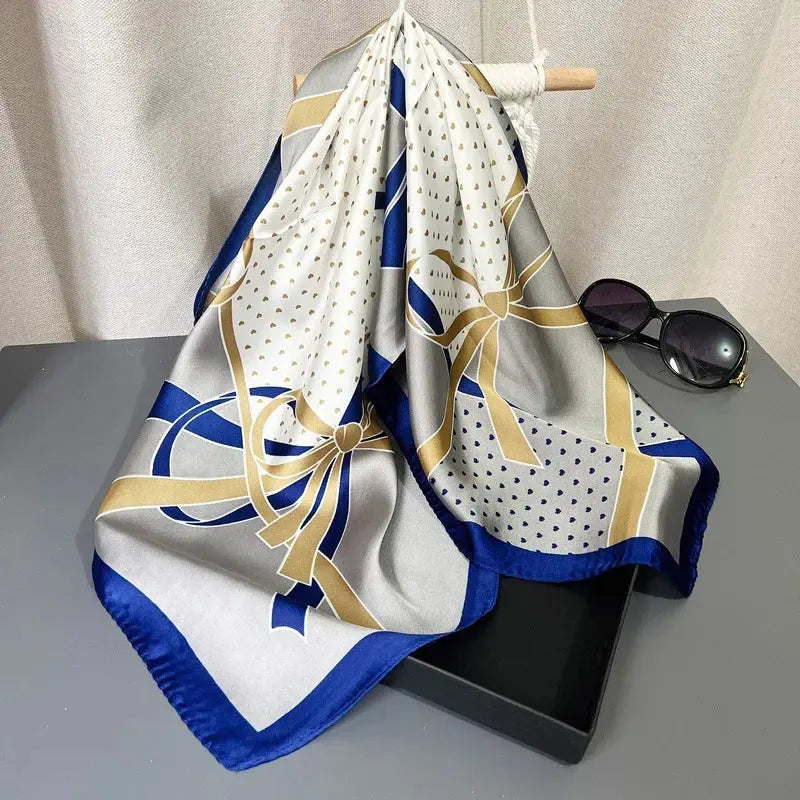 LUXURY PRINT SILK SQUARE SCARF Test