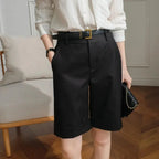 HIGH-WAISTED COLLEGE FASHION SHORTS SOLELII
