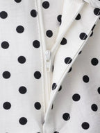 POLKA DOT ZIPPER JACKET WITH TURTLENECK SOLELII