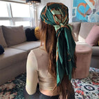 SATIN PRINT MULTIFUNCTIONAL SQUARE SCARF Test