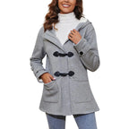 FLEECE HORN BUTTON COAT SOLELII