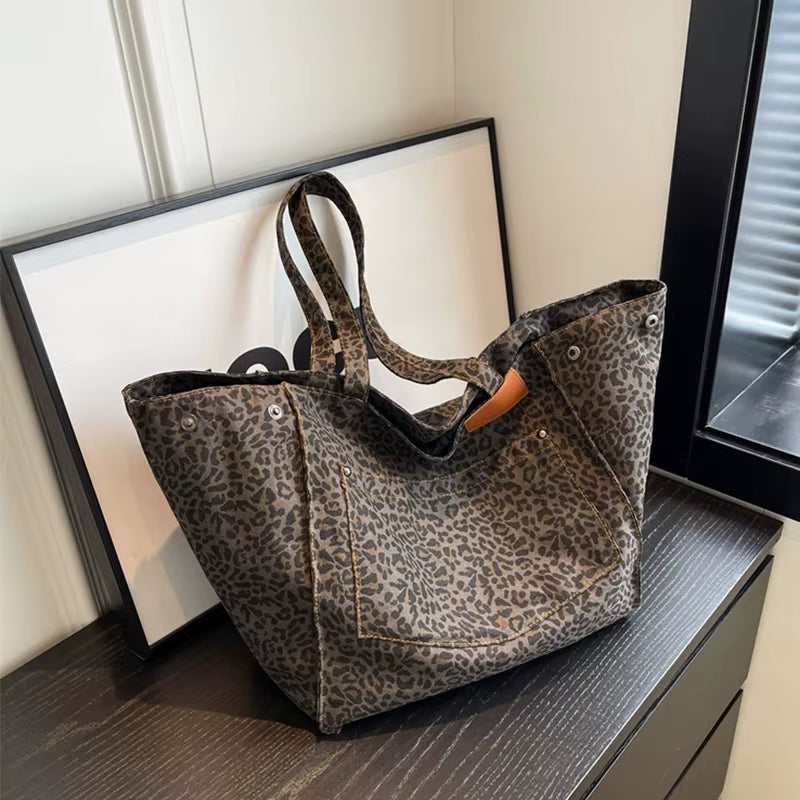 LEOPARD PRINT TOTE BAG SOLELII