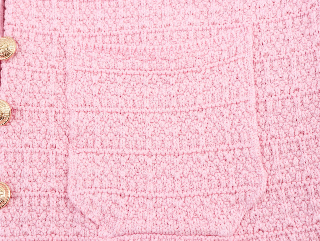EUROPEAN AND AMERICAN STYLE KNIT CARDIGAN WITH POCKETS