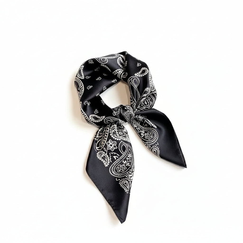 CHAIN PRINT SILK NECK SCARF Test