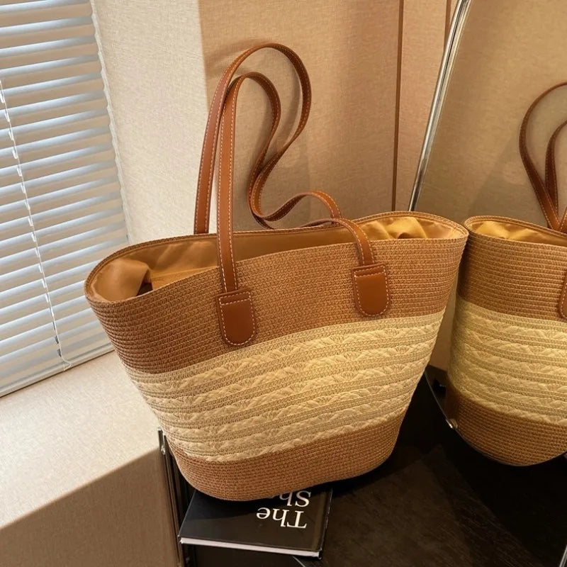 SUMMER STRAW SHOULDER BAG