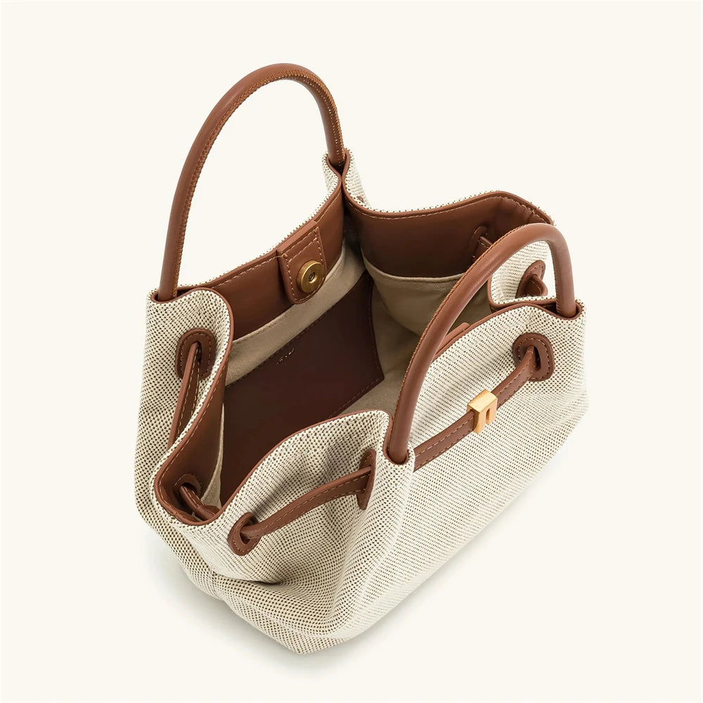MINI VEGAN LEATHER CROSSBODY TOTE BAG