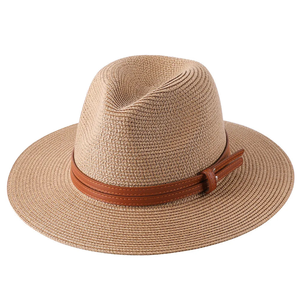 NATURAL PANAMA STRAW FEDORA HAT