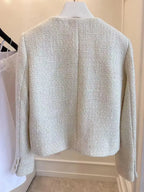 SHORT TWEED COAT WITH GOLD BUTTONS SOLELII