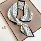 SATIN SILK PRINT NECKERCHIEF SCARF Test