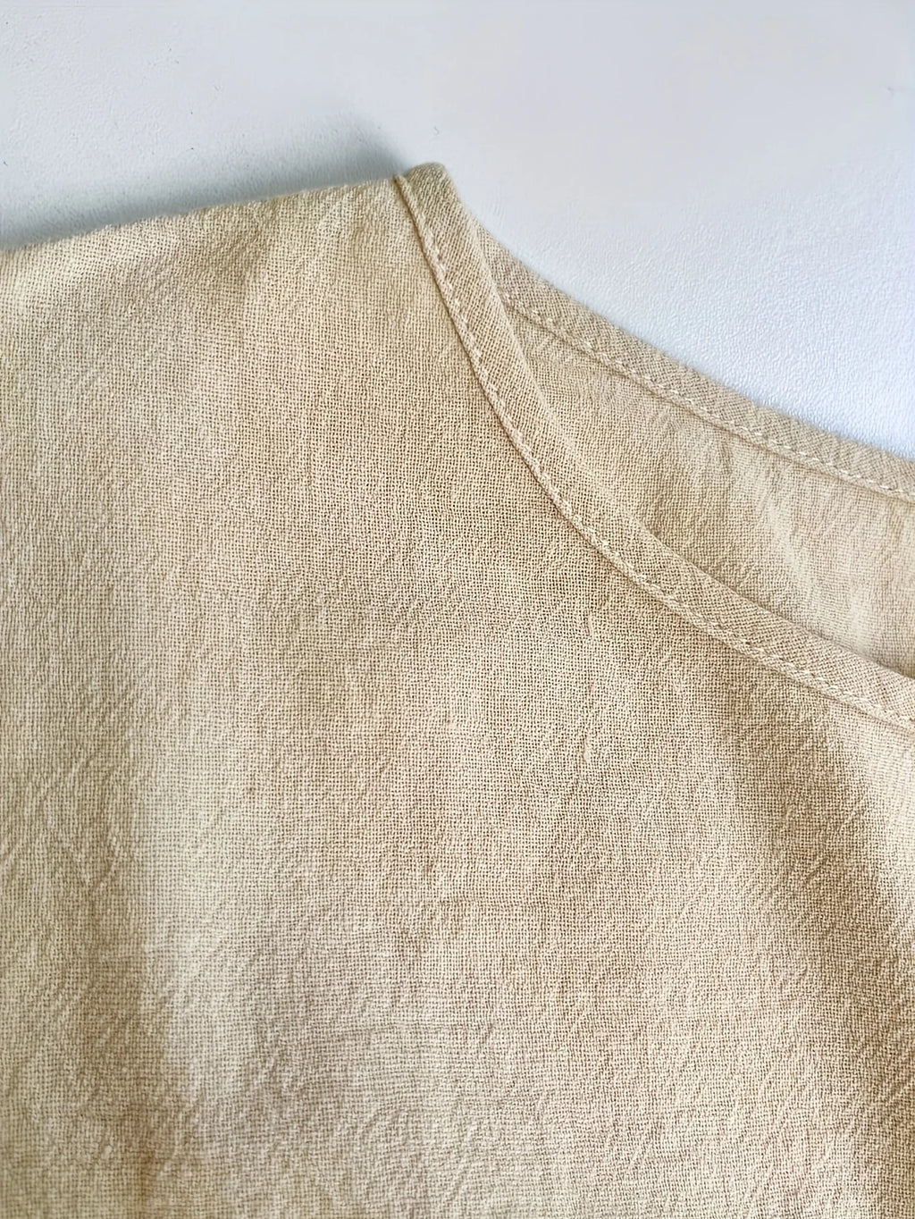 ROUND NECK SET AND ELASTIC WAIST SHORTS