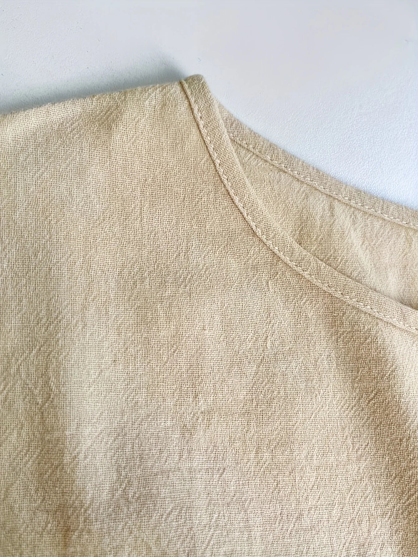 ROUND NECK SET AND ELASTIC WAIST SHORTS