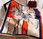 LUXURY PRINT SILK SQUARE SCARF Test