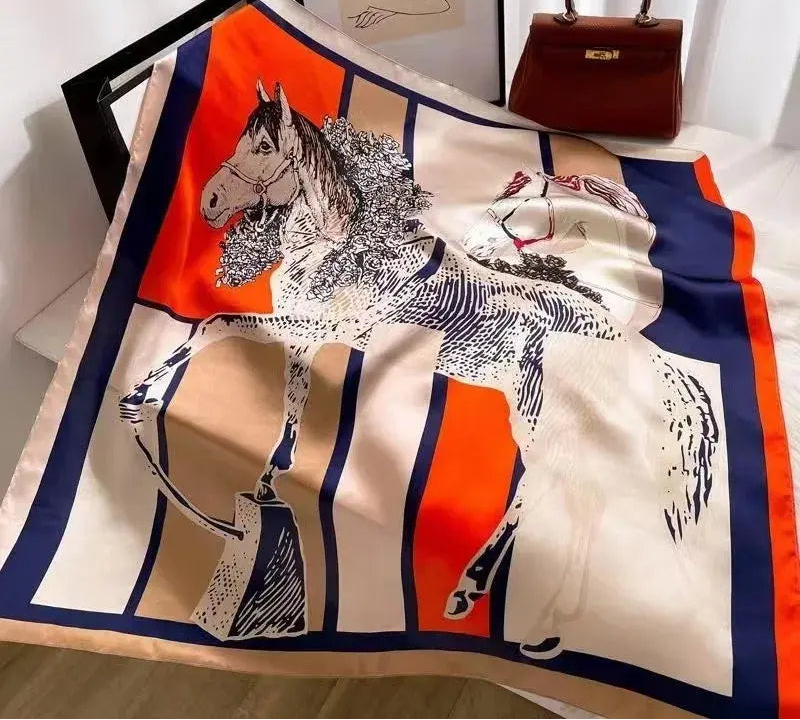 LUXURY PRINT SILK SQUARE SCARF Test